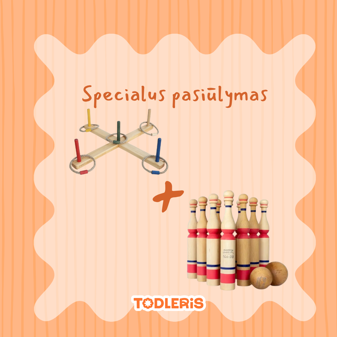 Specialus pasiūlymas: žiedų mėtymo žaidimas + boulingo žaidimas
